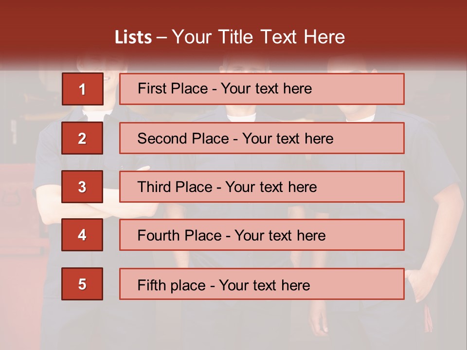 Three Mechanics Standing In Front Of A Truck PowerPoint Template