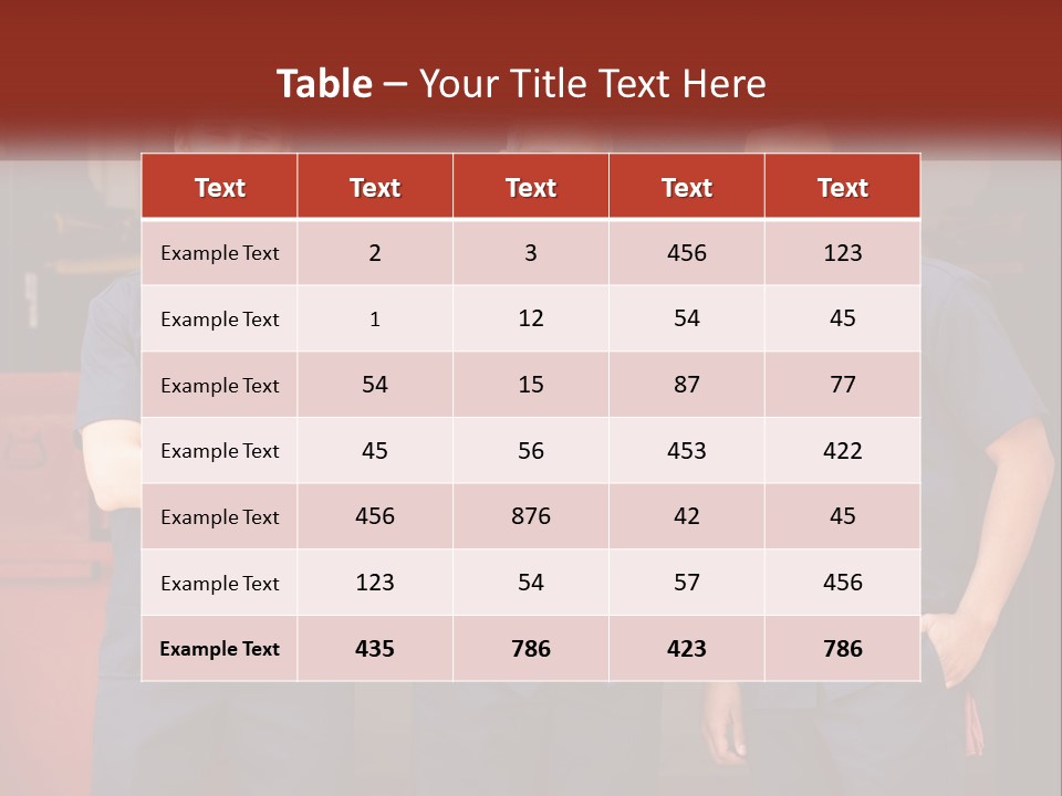 Three Mechanics Standing In Front Of A Truck PowerPoint Template