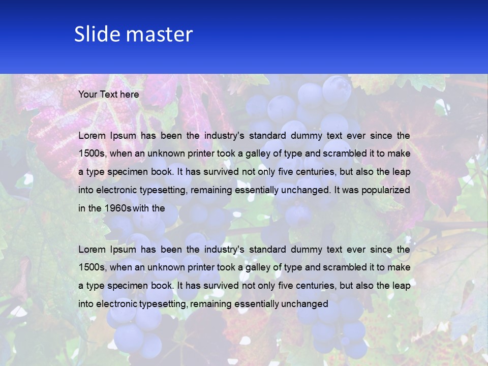 A Bunch Of Grapes Hanging From A Tree PowerPoint Template