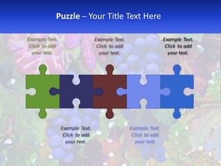 A Bunch Of Grapes Hanging From A Tree PowerPoint Template