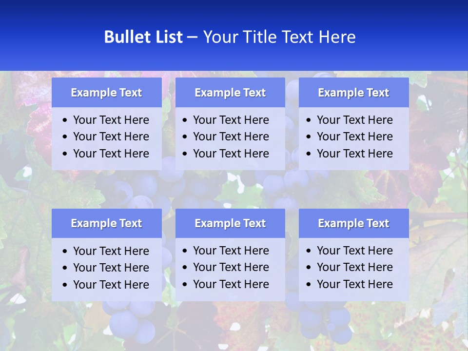 A Bunch Of Grapes Hanging From A Tree PowerPoint Template