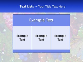 A Bunch Of Grapes Hanging From A Tree PowerPoint Template