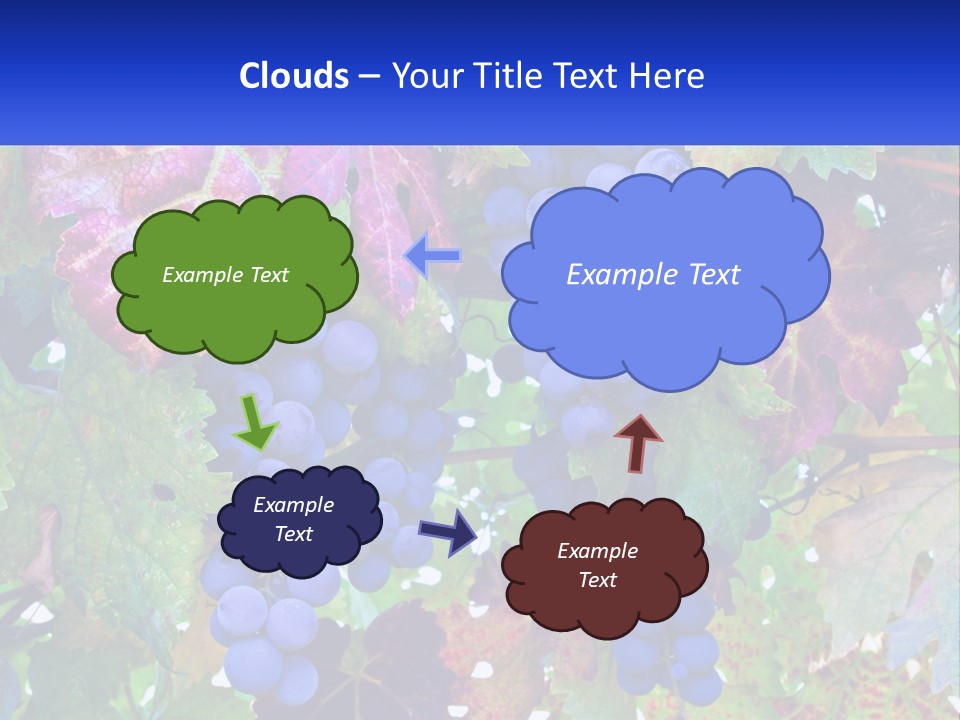 A Bunch Of Grapes Hanging From A Tree PowerPoint Template