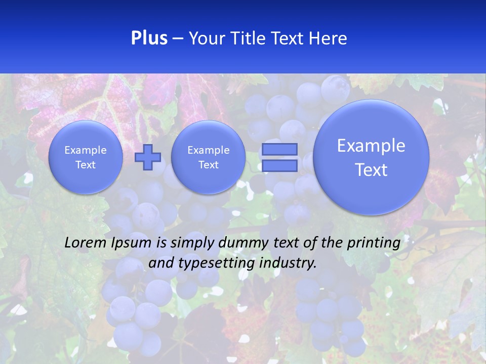 A Bunch Of Grapes Hanging From A Tree PowerPoint Template