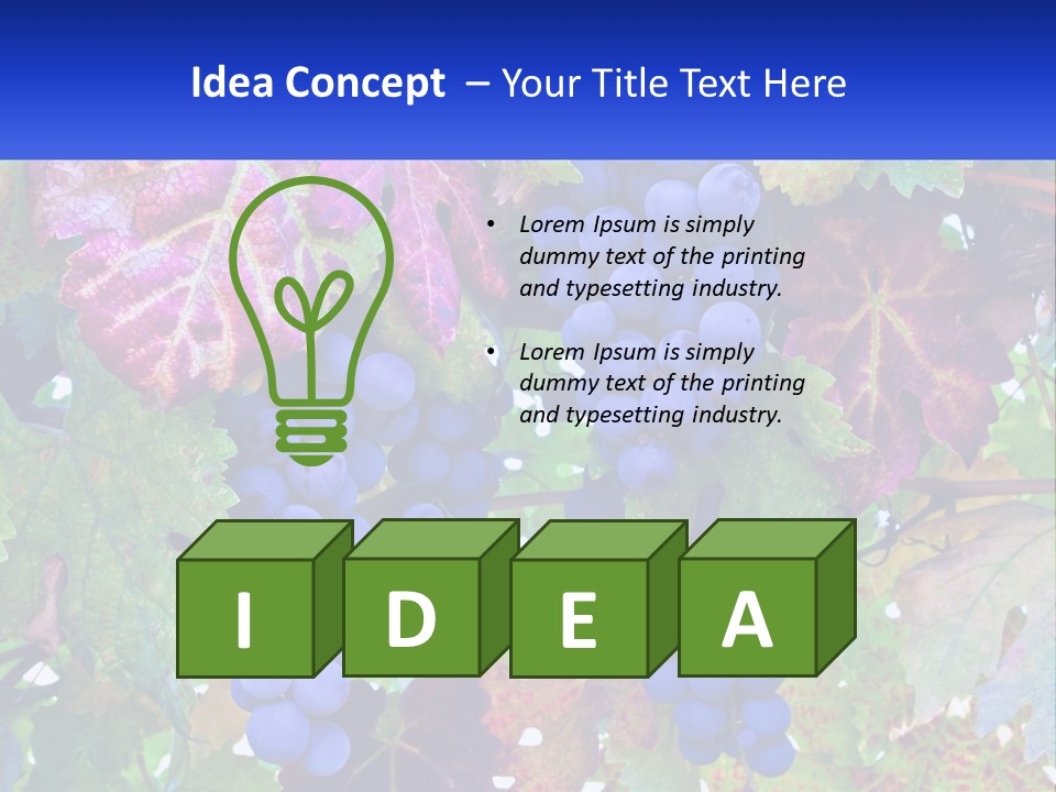 A Bunch Of Grapes Hanging From A Tree PowerPoint Template