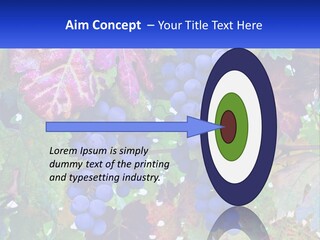 A Bunch Of Grapes Hanging From A Tree PowerPoint Template