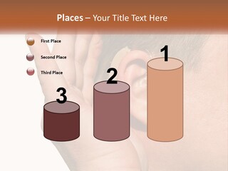 A Man Wearing A Pair Of Earplugs In His Ear PowerPoint Template