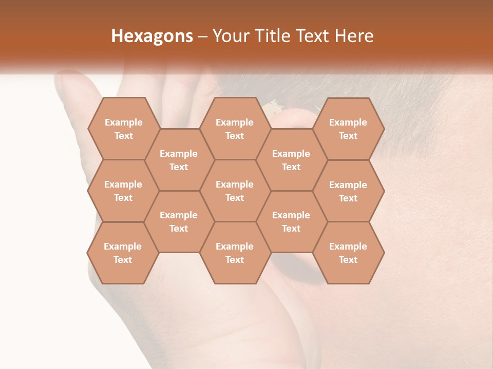 A Man Wearing A Pair Of Earplugs In His Ear PowerPoint Template