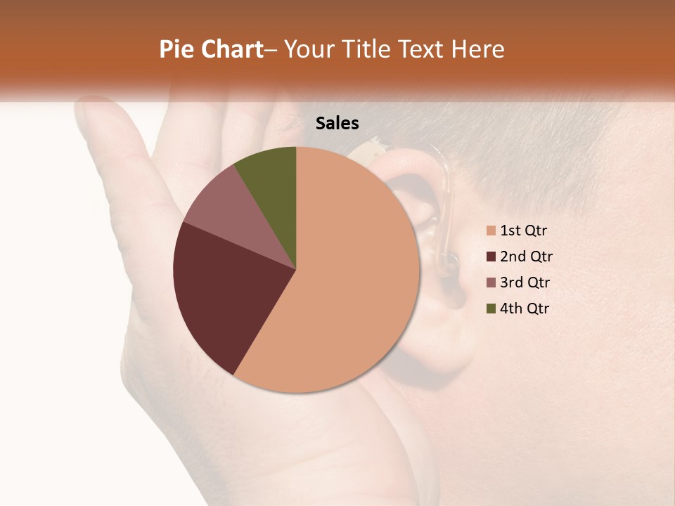 A Man Wearing A Pair Of Earplugs In His Ear PowerPoint Template