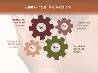 A Man Wearing A Pair Of Earplugs In His Ear PowerPoint Template