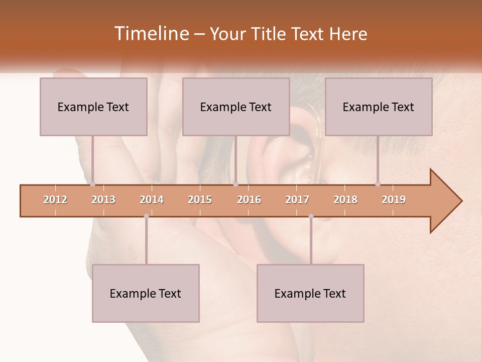 A Man Wearing A Pair Of Earplugs In His Ear PowerPoint Template