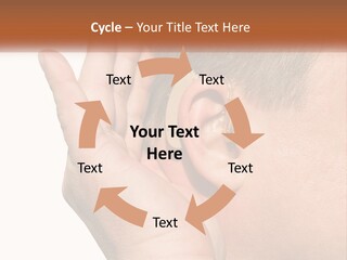 A Man Wearing A Pair Of Earplugs In His Ear PowerPoint Template