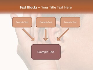 A Man Wearing A Pair Of Earplugs In His Ear PowerPoint Template