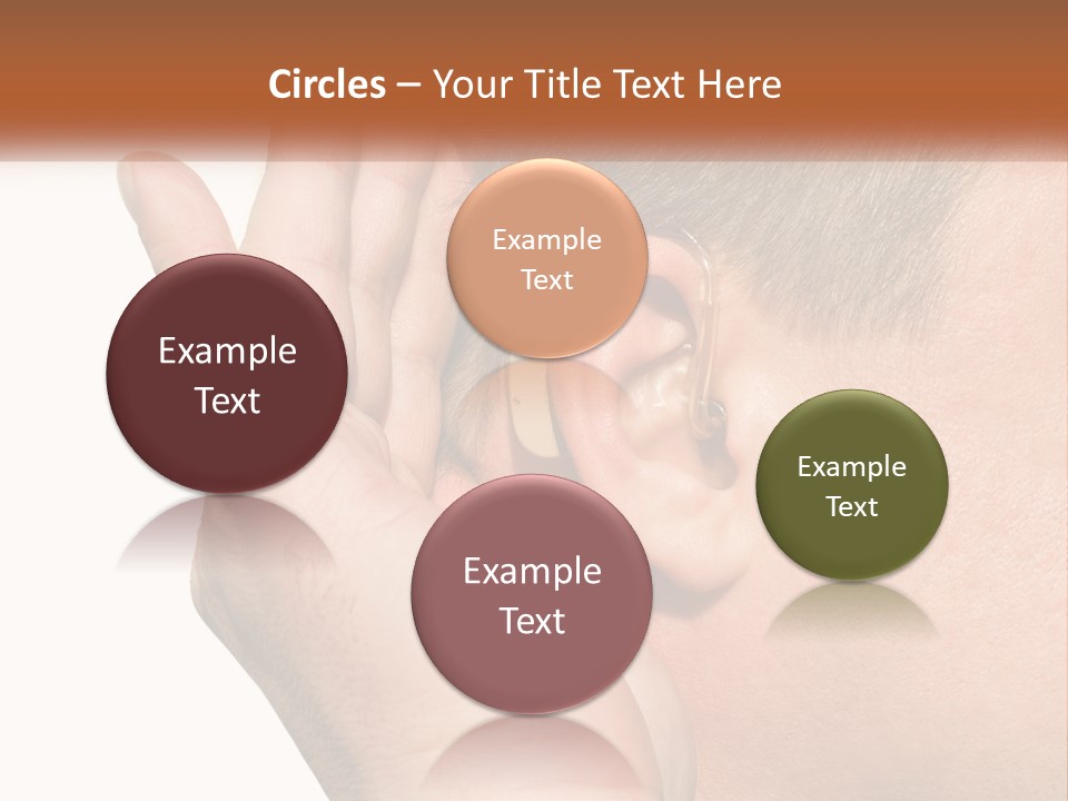 A Man Wearing A Pair Of Earplugs In His Ear PowerPoint Template