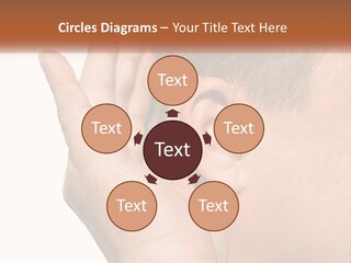 A Man Wearing A Pair Of Earplugs In His Ear PowerPoint Template