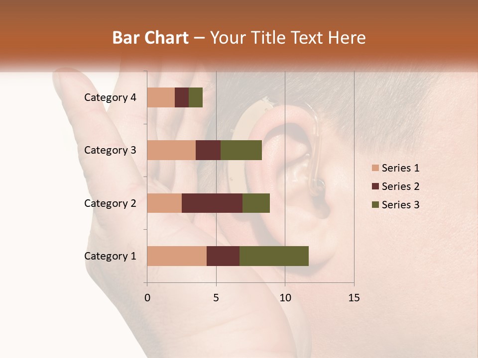 A Man Wearing A Pair Of Earplugs In His Ear PowerPoint Template