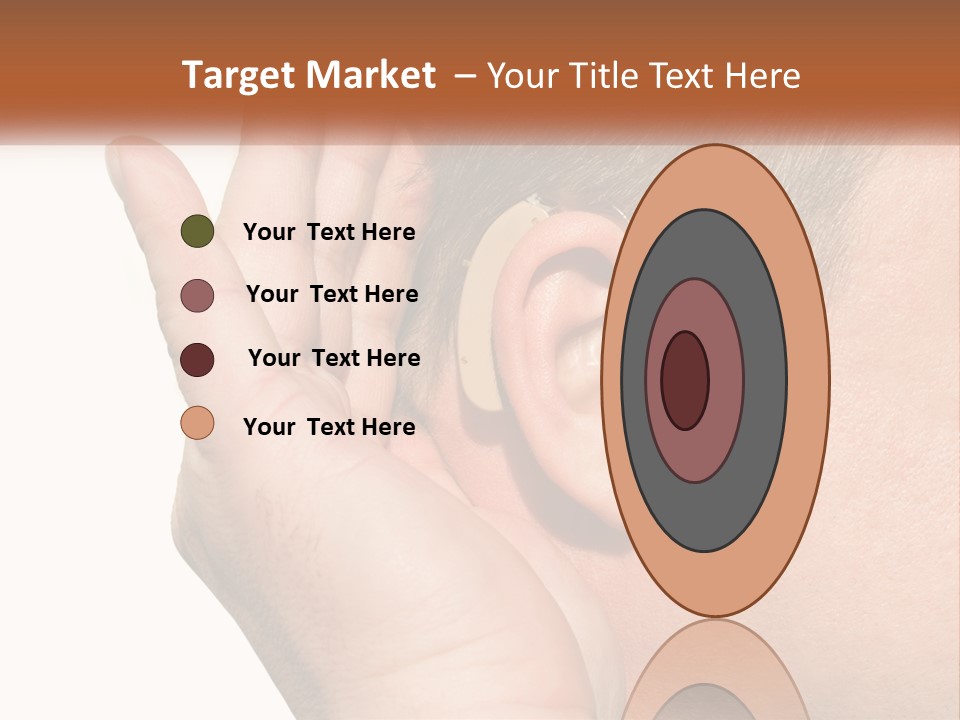 A Man Wearing A Pair Of Earplugs In His Ear PowerPoint Template