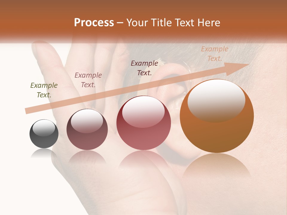 A Man Wearing A Pair Of Earplugs In His Ear PowerPoint Template