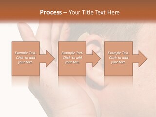 A Man Wearing A Pair Of Earplugs In His Ear PowerPoint Template