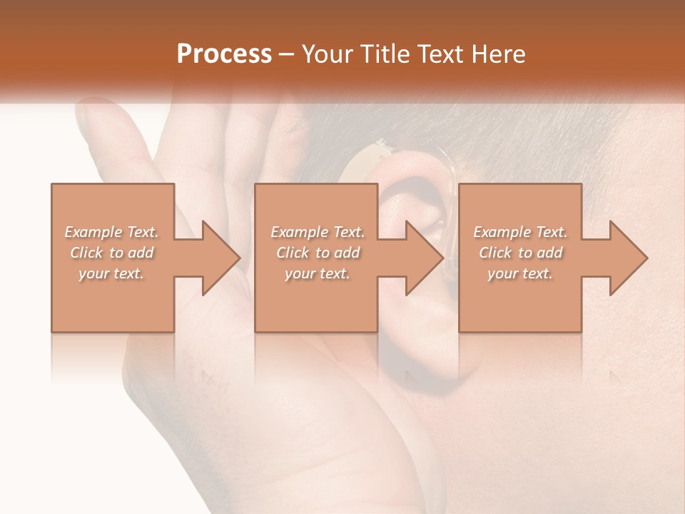 A Man Wearing A Pair Of Earplugs In His Ear PowerPoint Template