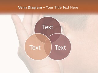 A Man Wearing A Pair Of Earplugs In His Ear PowerPoint Template