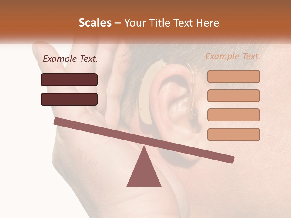 A Man Wearing A Pair Of Earplugs In His Ear PowerPoint Template
