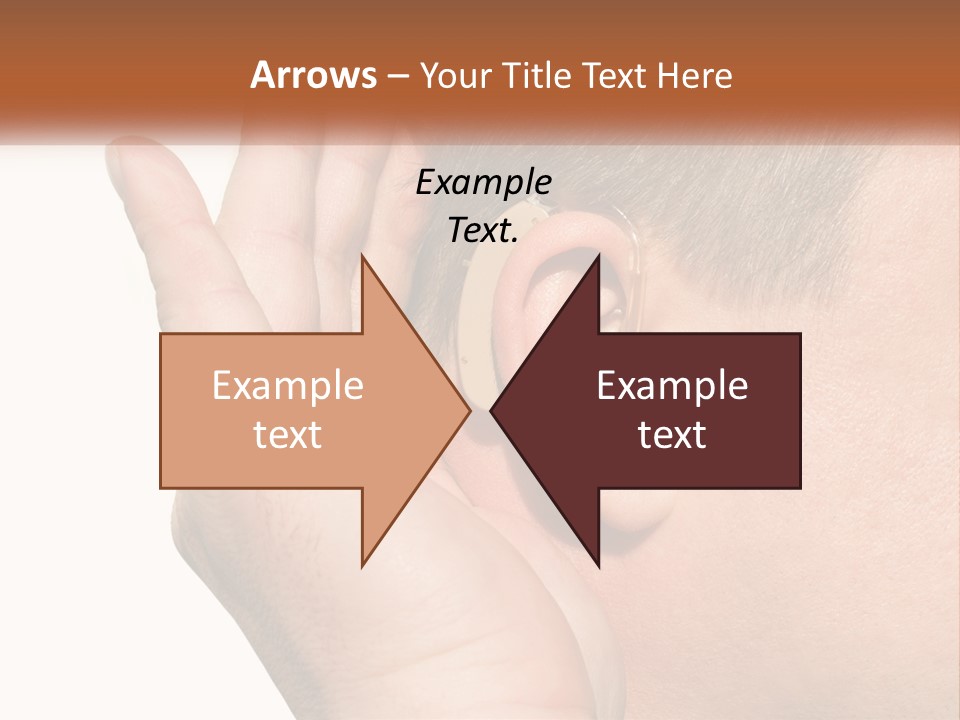 A Man Wearing A Pair Of Earplugs In His Ear PowerPoint Template