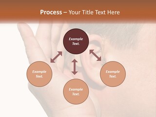 A Man Wearing A Pair Of Earplugs In His Ear PowerPoint Template