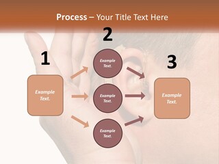 A Man Wearing A Pair Of Earplugs In His Ear PowerPoint Template