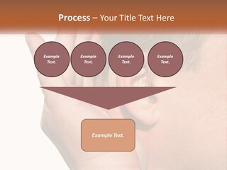 A Man Wearing A Pair Of Earplugs In His Ear PowerPoint Template