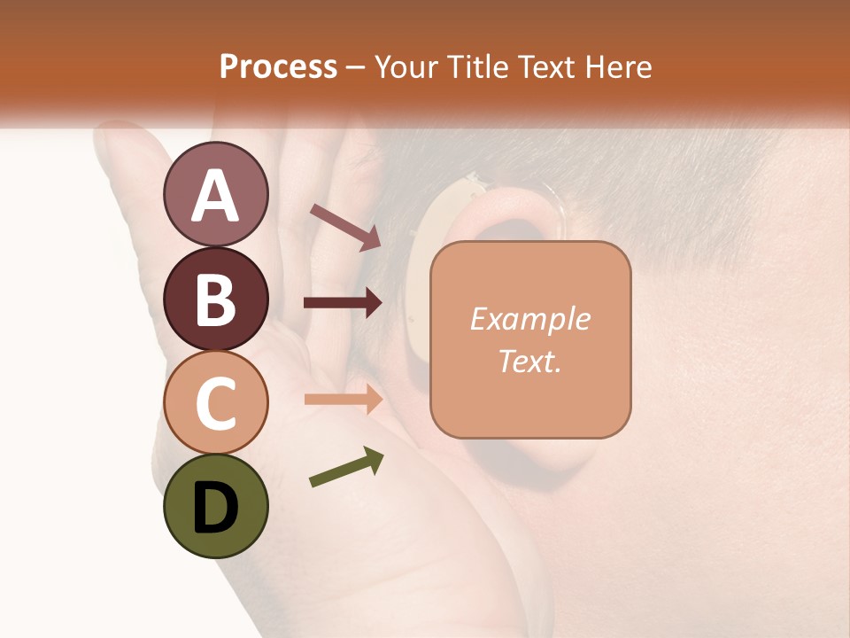 A Man Wearing A Pair Of Earplugs In His Ear PowerPoint Template