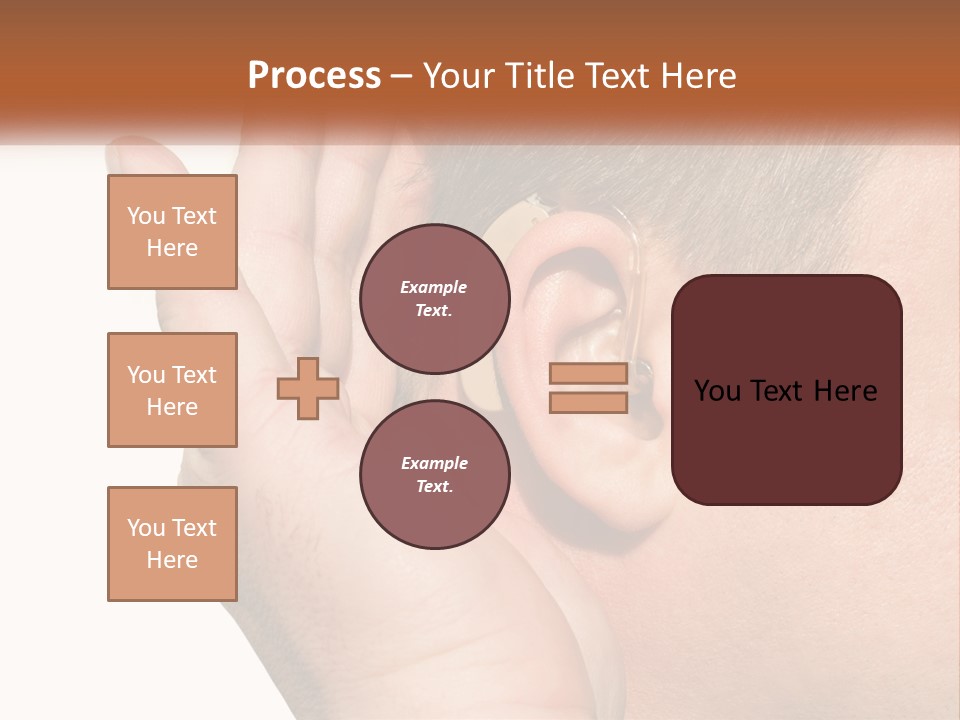 A Man Wearing A Pair Of Earplugs In His Ear PowerPoint Template
