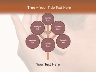 A Man Wearing A Pair Of Earplugs In His Ear PowerPoint Template