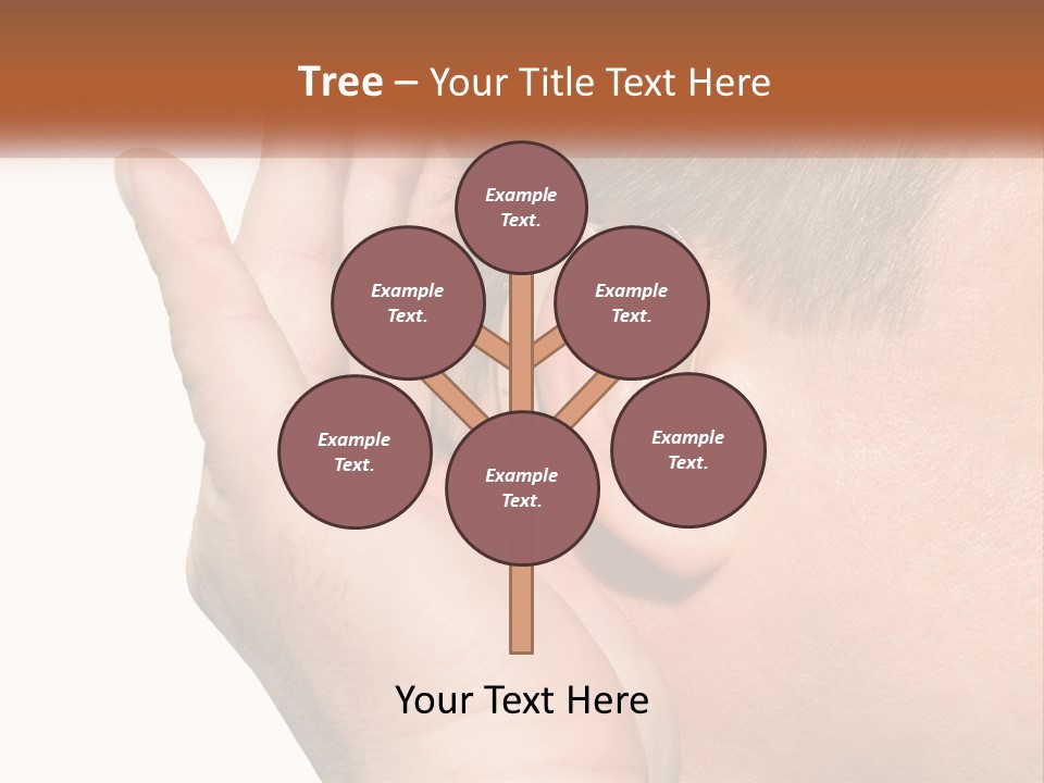 A Man Wearing A Pair Of Earplugs In His Ear PowerPoint Template
