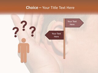 A Man Wearing A Pair Of Earplugs In His Ear PowerPoint Template
