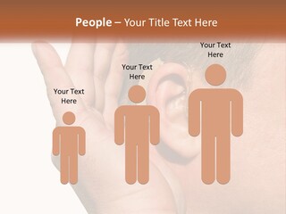 A Man Wearing A Pair Of Earplugs In His Ear PowerPoint Template