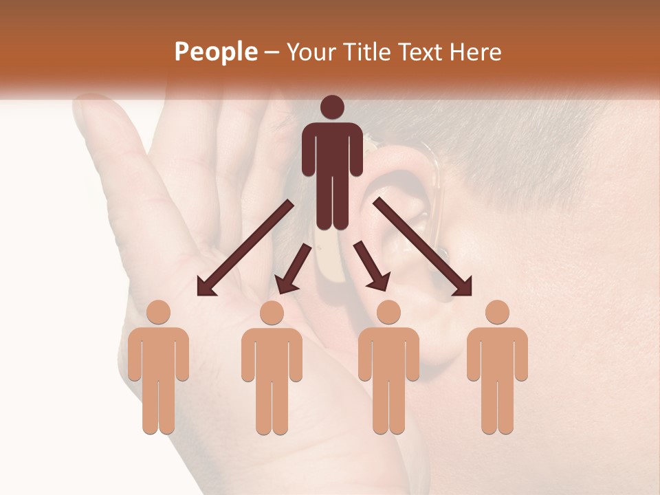 A Man Wearing A Pair Of Earplugs In His Ear PowerPoint Template