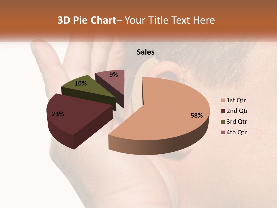 A Man Wearing A Pair Of Earplugs In His Ear PowerPoint Template