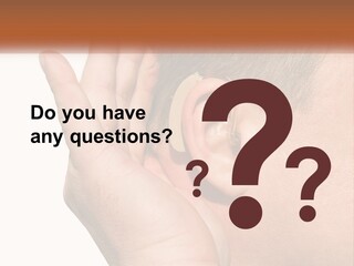 A Man Wearing A Pair Of Earplugs In His Ear PowerPoint Template