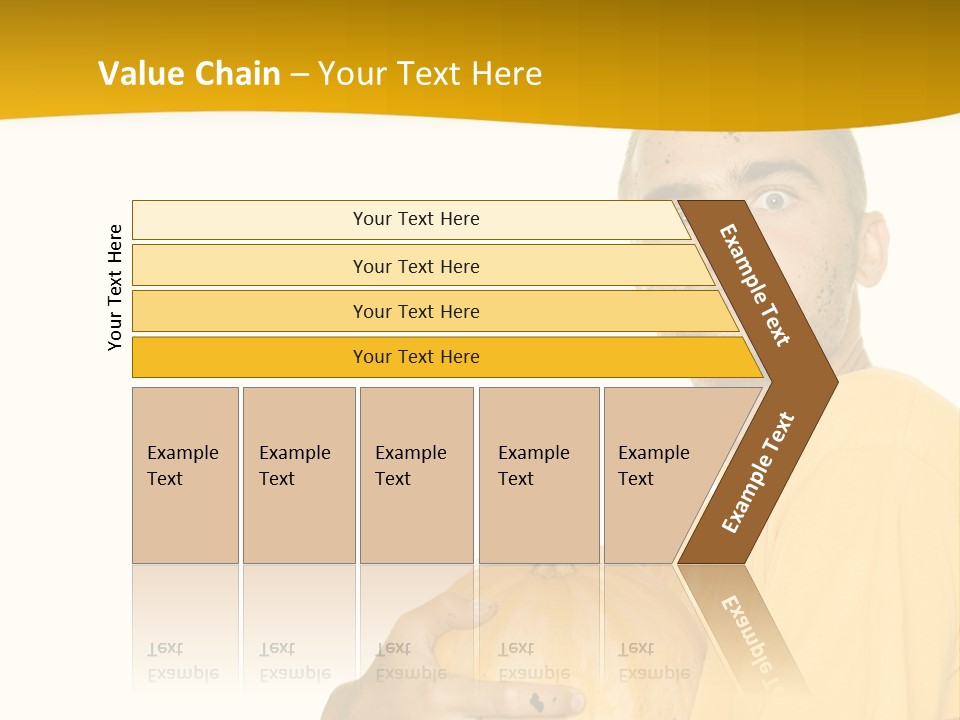 A Man In A Yellow Shirt Holding A Pumpkin PowerPoint Template
