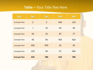 A Man In A Yellow Shirt Holding A Pumpkin PowerPoint Template