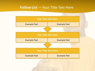 A Man In A Yellow Shirt Holding A Pumpkin PowerPoint Template