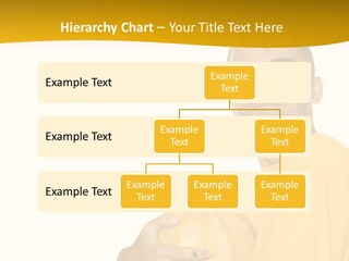 A Man In A Yellow Shirt Holding A Pumpkin PowerPoint Template