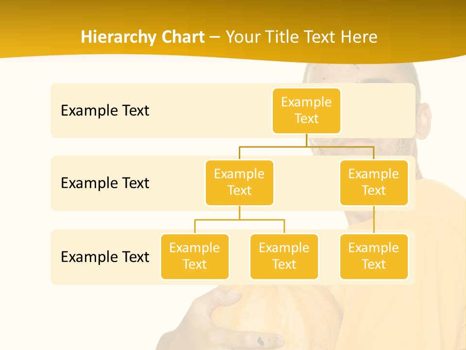 A Man In A Yellow Shirt Holding A Pumpkin PowerPoint Template