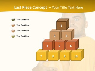 A Man In A Yellow Shirt Holding A Pumpkin PowerPoint Template