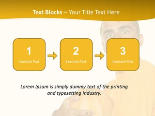 A Man In A Yellow Shirt Holding A Pumpkin PowerPoint Template