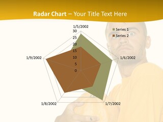 A Man In A Yellow Shirt Holding A Pumpkin PowerPoint Template