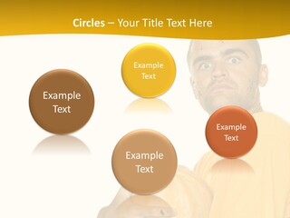 A Man In A Yellow Shirt Holding A Pumpkin PowerPoint Template