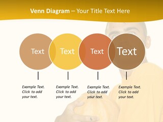A Man In A Yellow Shirt Holding A Pumpkin PowerPoint Template