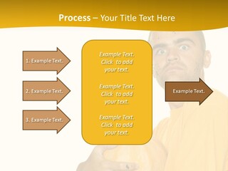 A Man In A Yellow Shirt Holding A Pumpkin PowerPoint Template